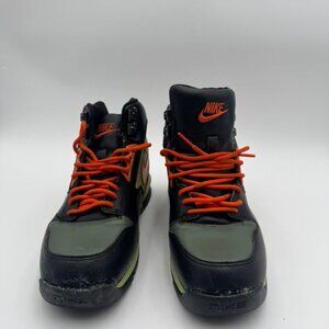 Nike High Top Sneakers Mens 8.5 Black Olive Orange Basketball Shoes 2007 Retro